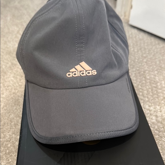 adidas Accessories - ❤️Adidas Gray Cap with Pink Logo